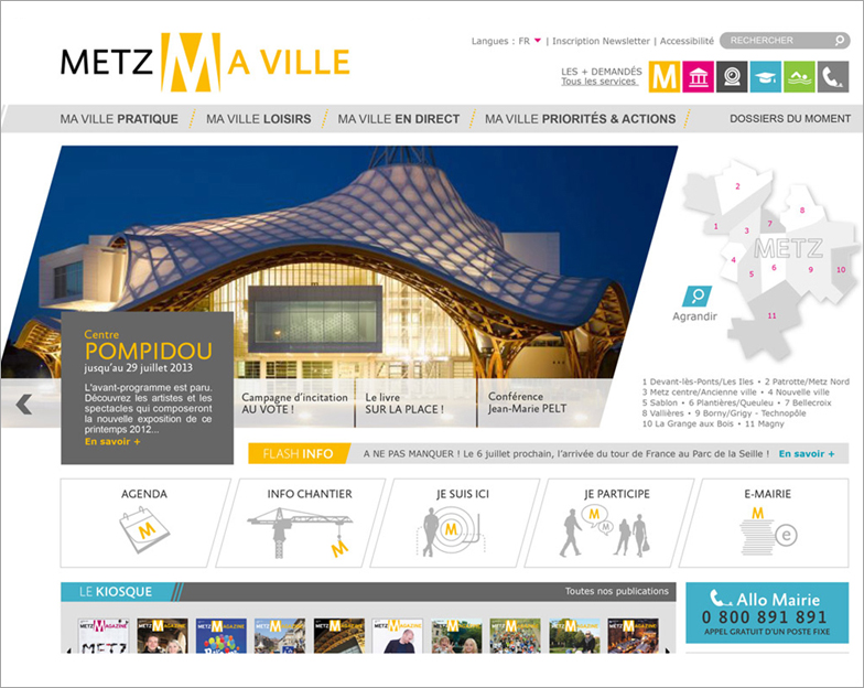 METZ VILLE | Maquette projet site web