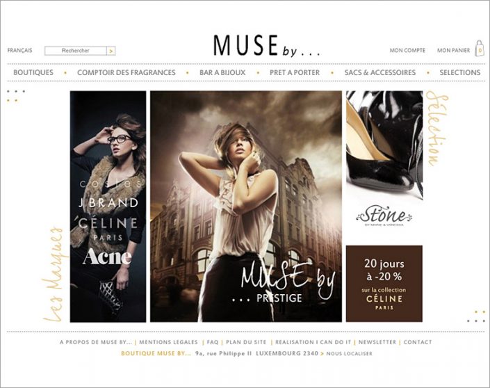 MUSE BY | Maquette projet site web