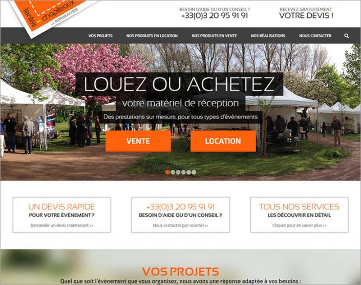 TENTES & CHAPITEAUX | Site web