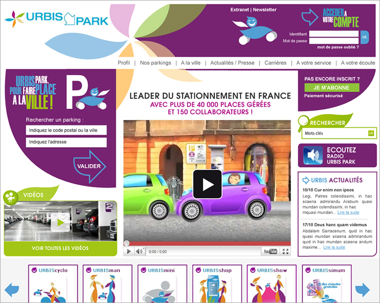 URBIS PARK | Maquette projet site web